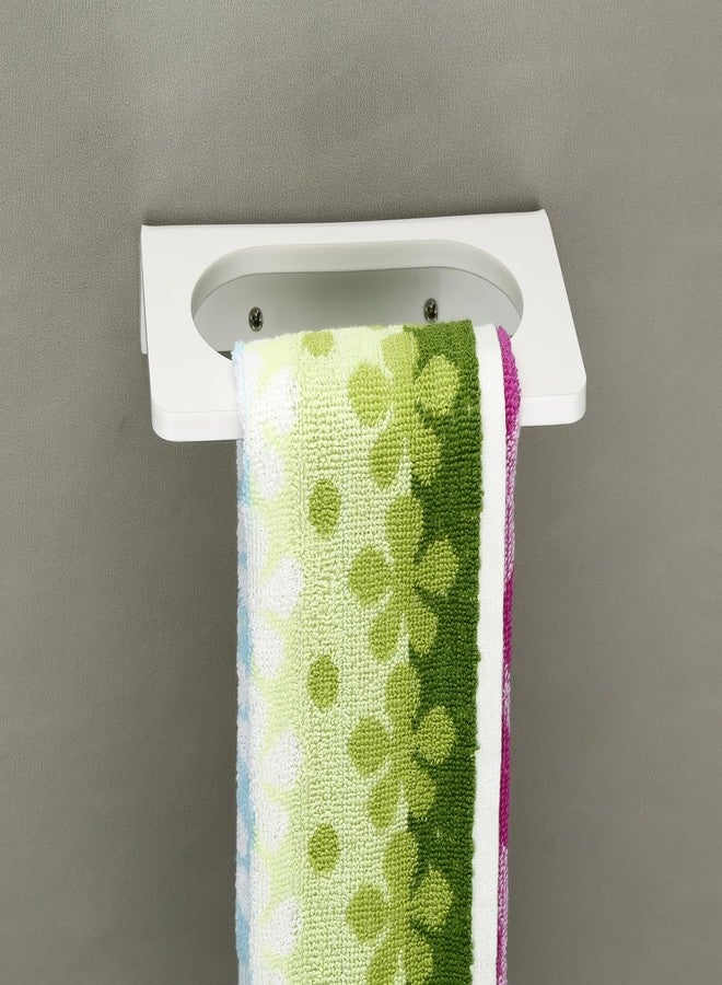 HAPPI Unbreakable Acrylic Oval Shape Napkin Ring, Towel Ring, Napkin Holder, Towel Hanger Stand Wall Mounted for Bathroom Accessories (White) - Image 3